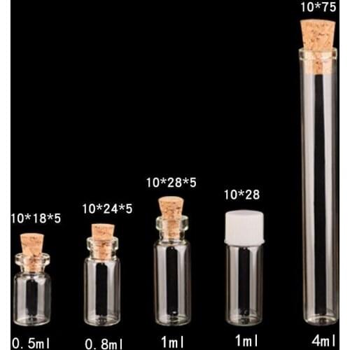 200pcs Glass Bottles Clear Drifting Bottles Christmas Small Wishing Bottles with Cork Stoppers for Wedding Birthday Party