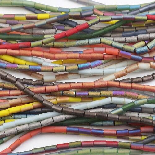 3x5mm 70pcs/strand Glass Beads Cylinder Shape Small Loose Beads DIY Jewelry Bracelets Necklace