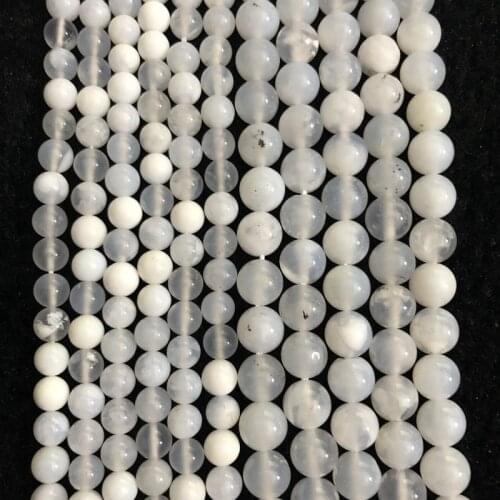 Wholesale 100% Natural White Milky Opal Beads,6mm 8mm Round Gem stone Loose Beads,White Chrysoprase Beads 15.5" Full Strand