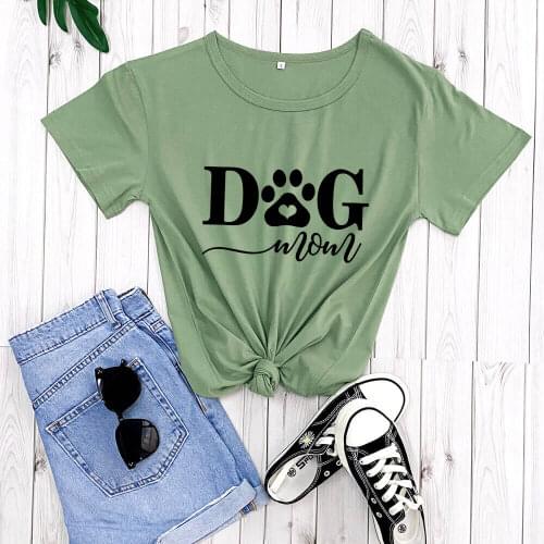 Dog Mom Pet Mom Shirt New Arrival Summer Casual 100%Cotton Funny T Shirt Dog Mom Gift Shirt Dog Lover Shirts