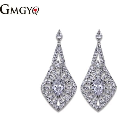 GMGYQ 2017 Nieuwe Collectie Fashion Miniatuur Ingelegd Zirkoon Oorbellen Hollow Overdreven Persoonlijkheid Vrouwen Oorbel Party