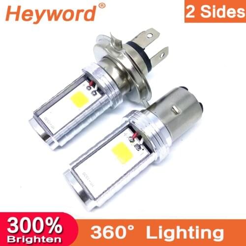 H6 Led Headlight H6M BA20D Motorcycle Led Headlight 6W High Low Beam BA20D COB Motorbike Headlight Fog Light Bulb Super bright