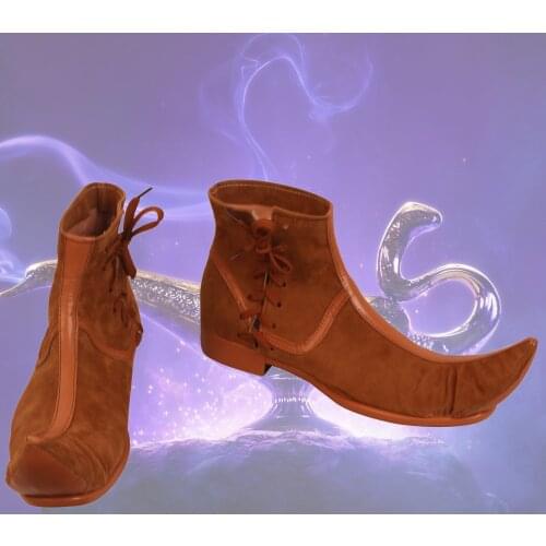 Hot Movie Aladdin Cosplay Boots Prince Aladdin Cosplay Shoes Custom Made Boots Halloween Cosplay Costume Accessories