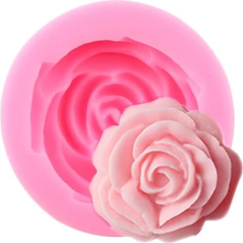 Rose Flower Silicone Mold 3D Craft Soap Molds Fondant Cake Decorating Tools DIY Cupcake Gumpaste Mould Candle Resin Candy Moulds