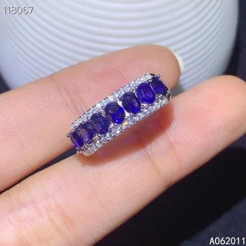 KJJEAXCMY fine jewelry natural sapphire 925 sterling silver elegant new gemstone women ring support test hot selling
