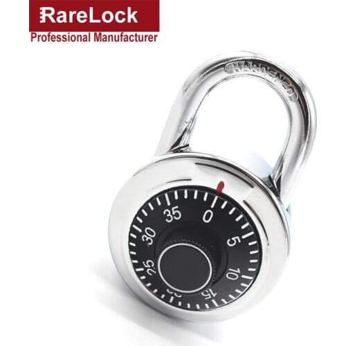 MMS6 Cipher Disk Combination Padlock with 3 Digit Password Lock for School GYM Locker Cabinet or Door DIY Hardware f