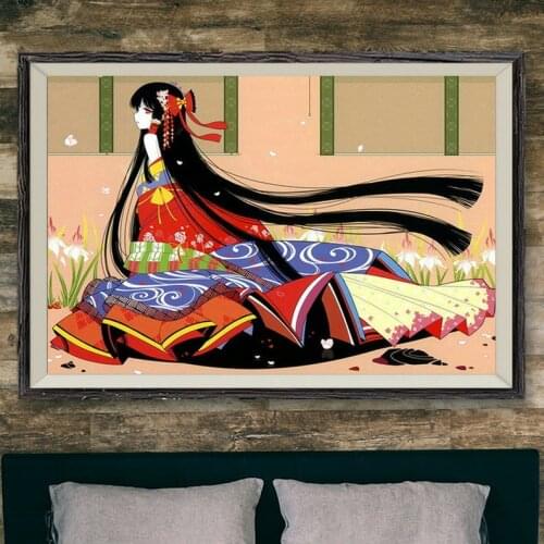 258 Touhou Anime Art Japanese Girl Wall Silk Cloth Poster Art Decoration Gift