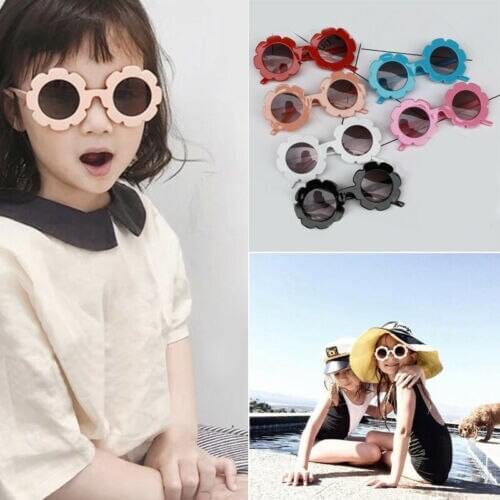Cute Summer Baby Kids Sunglasses Plastic Frame Flower Goggles Eyeglasses Toddler Children Beach Accessories Toddler