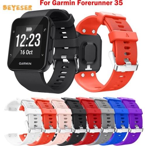 Fashion Soft Silicone Watchband For Garmin Forerunner 35 Smart Watch Replacement Colorful Strap Adjustable Bracelet Accessories