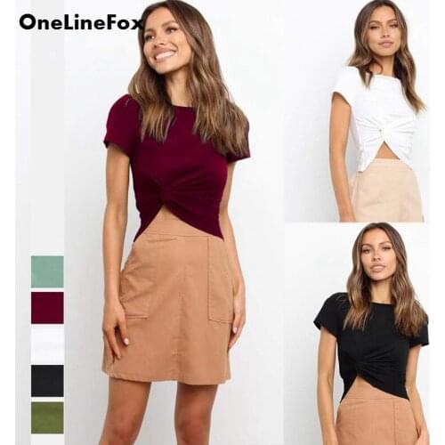 Женские свободные футболки ONE LINE FOX China At AliExpress