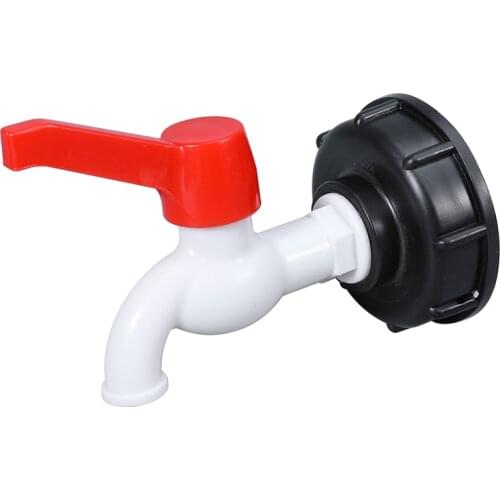 S60x6 IBC Tank Adapter to Plastic 1/2" 3/4" Tap Replacement Valve Fittings Home Garden Water Connectors Drain Faucet 1Pcs