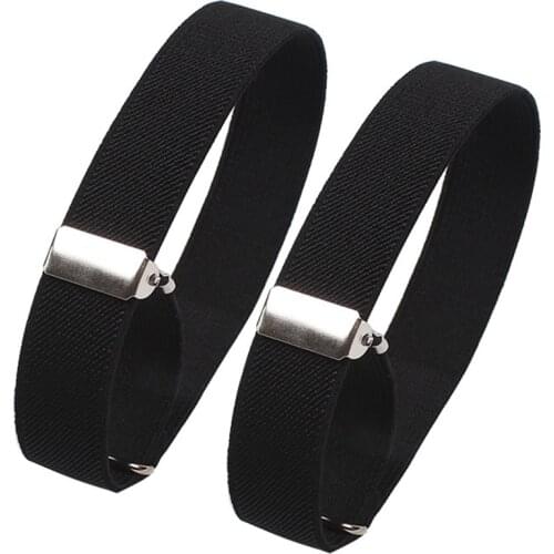 Mens Sleeve Garters Holders Stripe/Plaid Arm Bands Sleeve Shirt Groom Elastic Garter Metal Bracelet For Ladies Non-Slip Straps