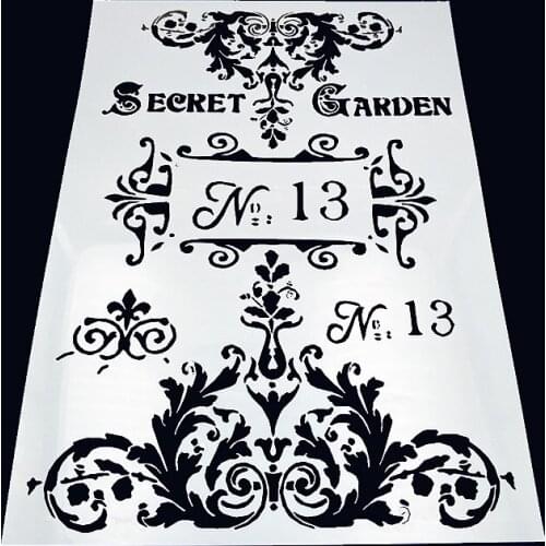 Row of flowers plastic mold shield DIY cake scrapbook stencils hollow Embellishments printing lace ruler Valentines Day