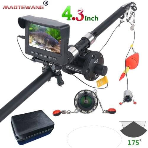 25M Fish Finder Underwater Fishing Camera 4.3 inch Monitor 10PCS IR LED Night Vision 175 Degrees Sea wheel Camera For Fishing