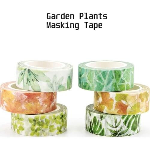 Garden Flower Paper Washi Tape Green Succulent Plant Sakura Adhesive Masking Tapes Diary Album Decoration DIY Sticker F342