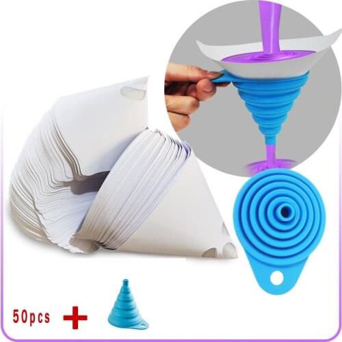 50pcs Mesh Conical Nylon Micron Paper Paint Strainer Filter Purifying Straining Cup Funnel Disposable Paper 100 Mesh Paint Filte