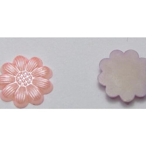 200 Mixed Color Flatback Pearl Sunflower Beads Flat Back Scrapbook Craft