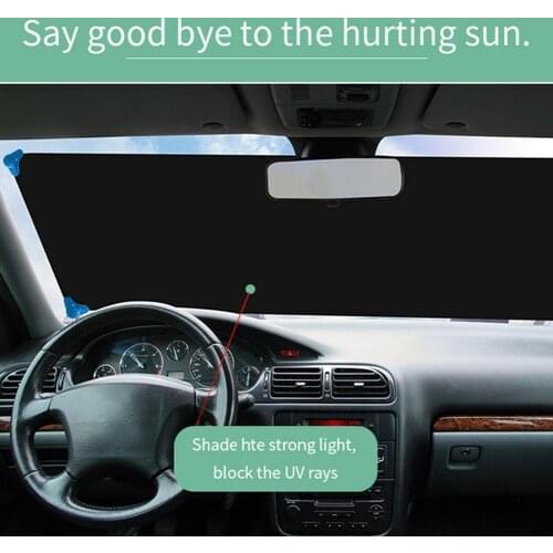 115cmx62.5cm Car Window Shade UV RAY Blocking Foldable Front Window Sunshade Silver-coated cloth Automobile Sunshade Cover