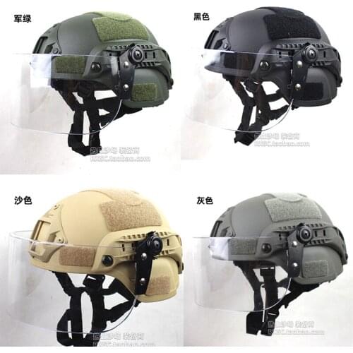 Tactical Action CS Protective Helmet Patrol Helmet Windproof Riot Helmet Multicolor
