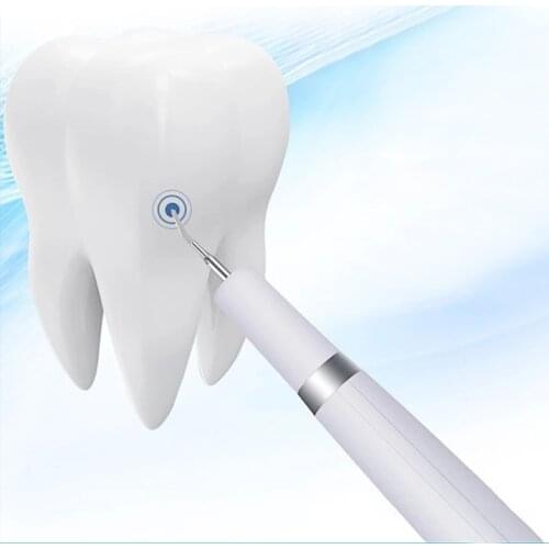 Ultrasonic Vibration Electric Tooth Cleaner Household Dental Washer Teeth Stain Removal Replaceable Cleansing Heads