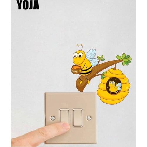 YOJA Cartoon Little Bees Gather Nectar PVC Kids Home Decor Wall Sticker Colour Decal 12ss0058