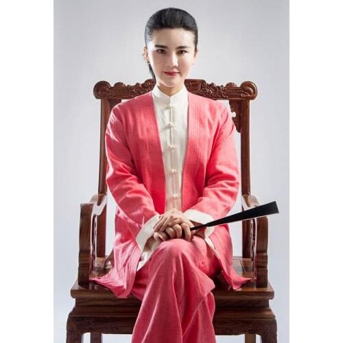 Woman Tai Chi Clothes Martial Art Performance Clothes Three Pieces
