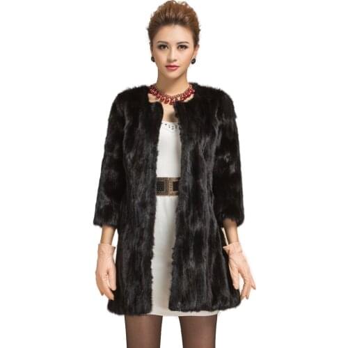 Real Mink fur coat women Winter thick warm Natural fur outwear Genuine Leather Real fur coat Female 2020 mink coat