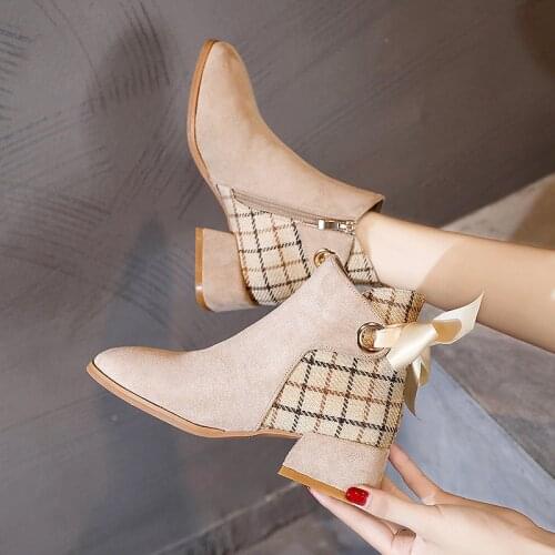 Good Quality Ankle boots for women Round toe Low heel leather Punk gothic shoes Zipper Botas feminino сапоги женские Shoes woman