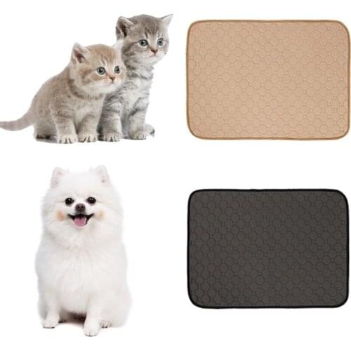 2Pcs Dog Pee Pads Pet Training Mat Dog Diapers Puppy Pads Waterproof Absorbent Washable Reusable Pads for Dogs Cats Rabbit S/M/L