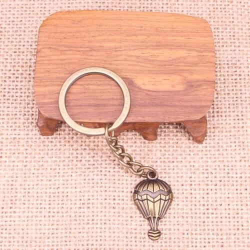 20pcs New Fashion Keychain 29x17mm fire balloon Pendants DIY Men Jewelry Car Key Chain Ring Holder Souvenir For Gift