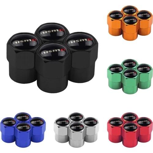 4Pcs Car Accessories Auto Wheel Tire Valve Stem Caps for Nissan Nismo Qashqai Juke Tiida X-trail 350Z Rogue Murano Sunny Altima