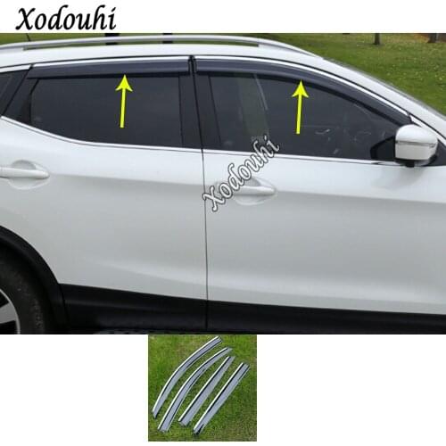For Nissan Qashqai 2019 2020 Car Cover Stick Lamp Plastic Window Glass Wind Visor Rain/Sun Guard Vent 4pcs