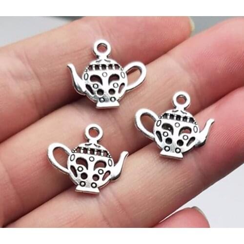 40pcs/lot--18x16mm, Teapot charms, Antique silver plated Teapot charms,DIY supplies, Jewelry accessories