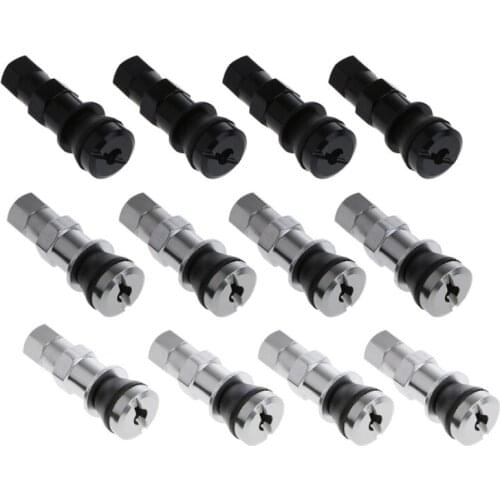 4x Aluminum Car Tubeless Wheel Tire Valve Stem Rim Bolt-in W/Dust Cap N0HF