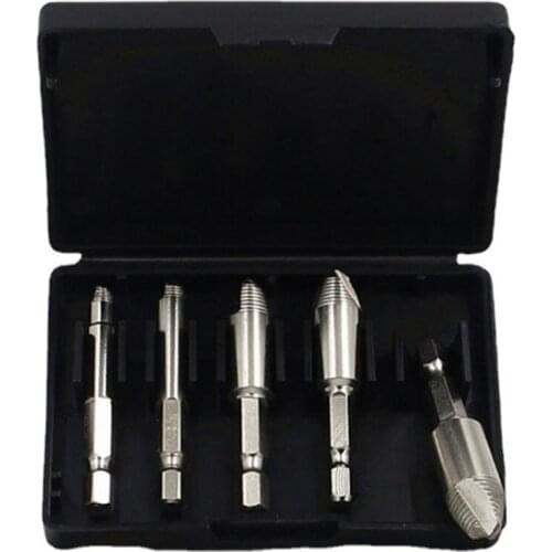 5-piece stud puller drill bit tool bit 1/4 hexagon shank puller drill bit is easy to take out