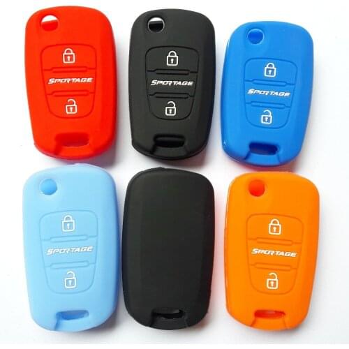 Car Remote Styling Cover Silicon Case Holder Protected Cap For Kia Sportage Flip Key FOB Keyless Entry Repair