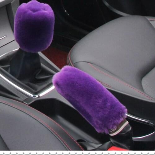 Car hand brake gear plush fur cover for Suzuki SX4 SWIFT Alto Liane Grand Vitara Jimny S-Cross