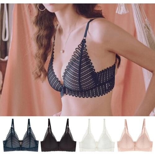 Sexy Lace Brassiere Front Closure Seamless Soft Bras For Women Push Up Bra Sexy Lingerie Backless Bralette Soutien Gorge Femme