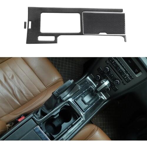For Ford Mustang 2009 2010 2011 2012 2013 Gear Shift Decoration Trim Sticker Water Cup Holder Cover Car Accessories Carbon Fiber