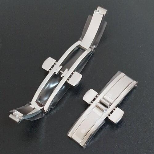 FOR Longines 5X20 Stainless Steel Strap Buckle Butterfly Double Snap Buckle Bracelet Steel Clasp Stainless Steel Accessories