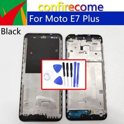 For Motorola Moto E7 Plus XT2081 E7Plus Front Housing LCD Display Frame Replacement