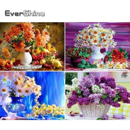 Evershine 5D DIY Diamond Painting Full Square Flowers Diamond Embroidery Sale Flower Rhinestones Pictures Diamond Mosaic Tables