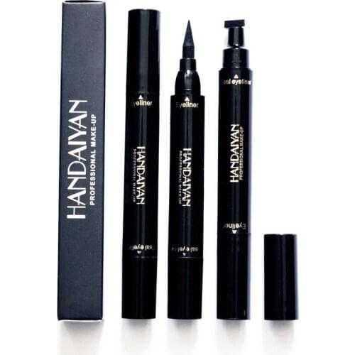 HANDAIYAN Cat Eyeliner Makeup Liquid Eyeliner Quick Dry Eye Liner with Stamp Eye Pencil Women Professional Cosmetic Make Up Tool