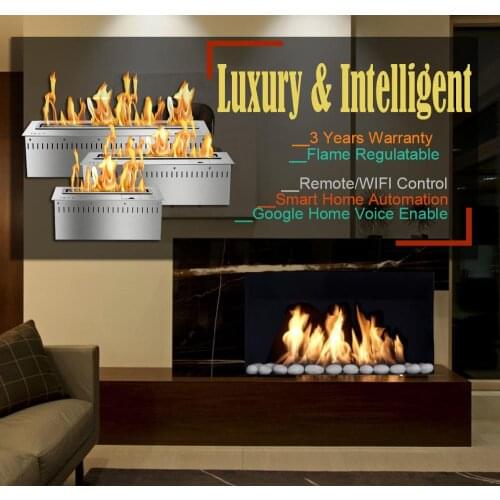Inno living fire 36 inch bioethanol fires linear smart control fireplace