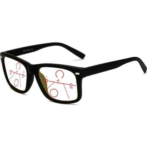 TR90 Classic Retro Square Ultralight Progressive Multifocal Reading Glasses +0.75 +1 +1.25 +1.5 +1.75 +2 +2.25 +2.5 +2.75 To +4