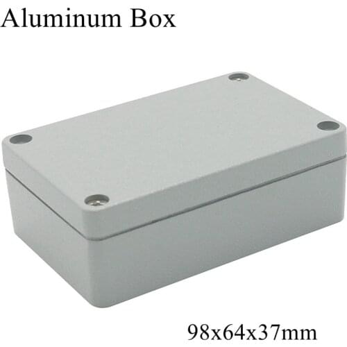 FA7-1 98x64x35mm IP65 Waterproof Aluminum Junction Box Electronic Terminal Sealed Diecast Metal Enclosure Case Connector