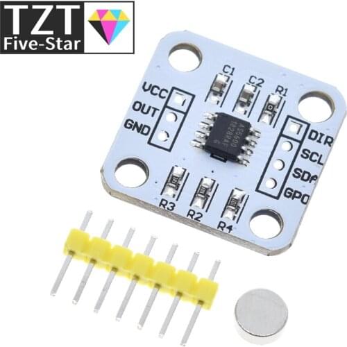 AS5600 magnetic encoder magnetic induction angle measurement sensor module 12bit high precision For aduino
