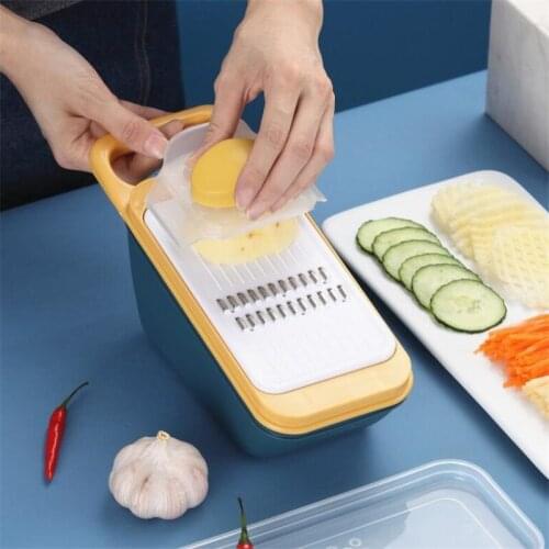 Multifunctional Vegetable Cutter Peeler Chopper Slicer Fruit Potato Carrot Grater with Drain basket Gadget Kitchen Accessories