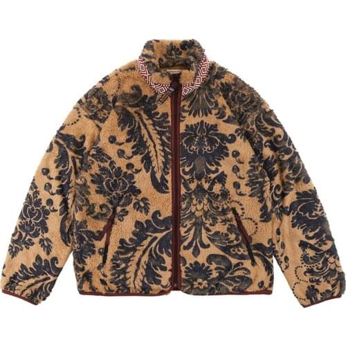 Kapital man plush cotton padded jacket for men women in autumn and winter