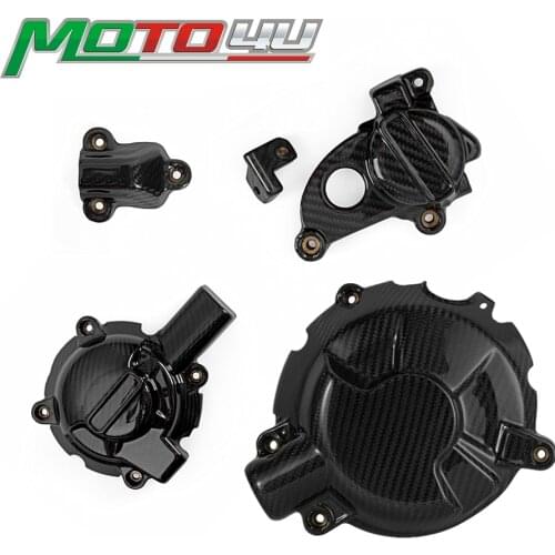 Real Carbon Fiber 4PCS Motorcycle Engine Cover Set Protection covers Twill For BMW S1000RR S 1000RR S1000 RR 2019 2020 2020
